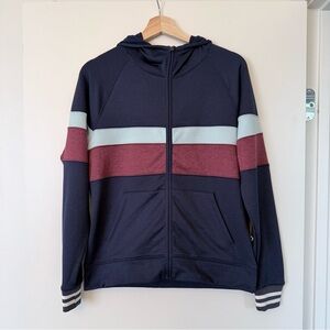 COTOPAXI Bandera Crew Full Zip Navy Hoodie Jacket with Stripes Small